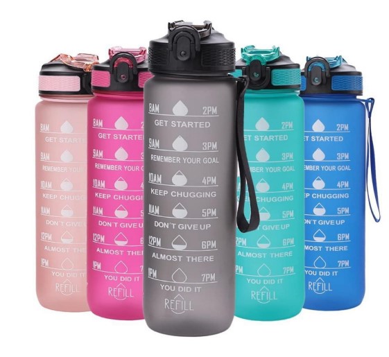 Motivational quotes sports water bottle
